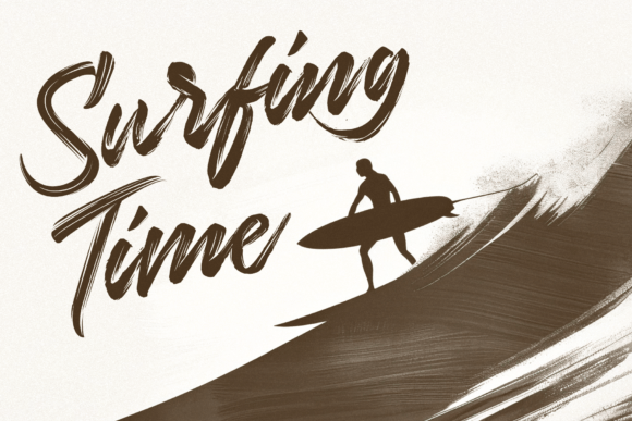 Deviantly Brush Font PNG with transparent background - Preview 1