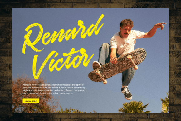 Deviantly Brush Font PNG with transparent background - Preview 5