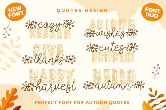 Dream Fall Duo Font - Preview 2