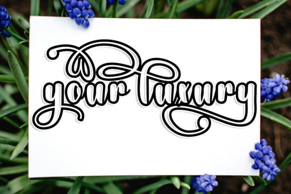 Grandpa Outline Font PNG with transparent background - Preview 1