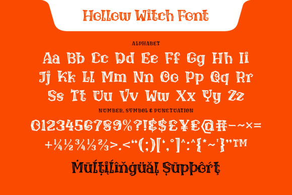 Hollow Witch Font PNG with transparent background - Preview 6
