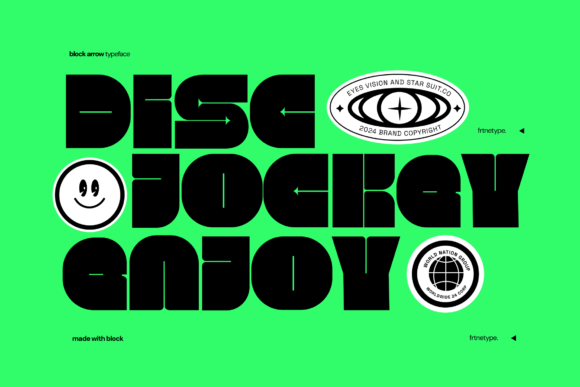 Marow Block Font PNG with transparent background - Preview 1