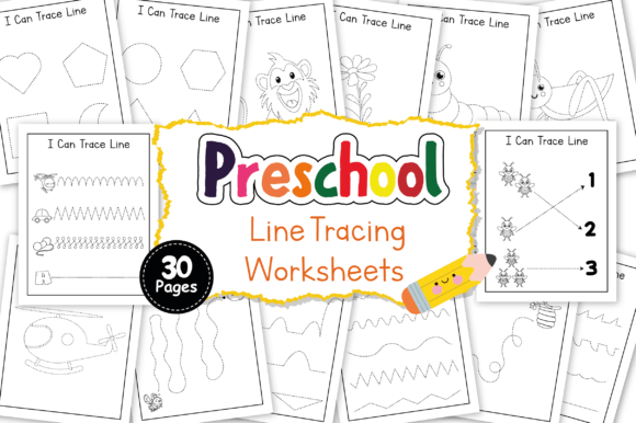 Preschool Line Tracing Worksheets Prek