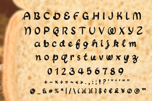 Sand-witch Font PNG with transparent background - Preview 1