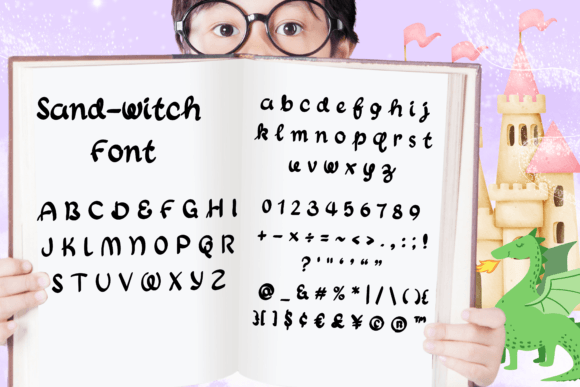 Sand-witch Font PNG with transparent background - Preview 3