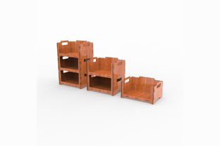 Stackable Storage Box Laser Cut File · Creative Fabrica