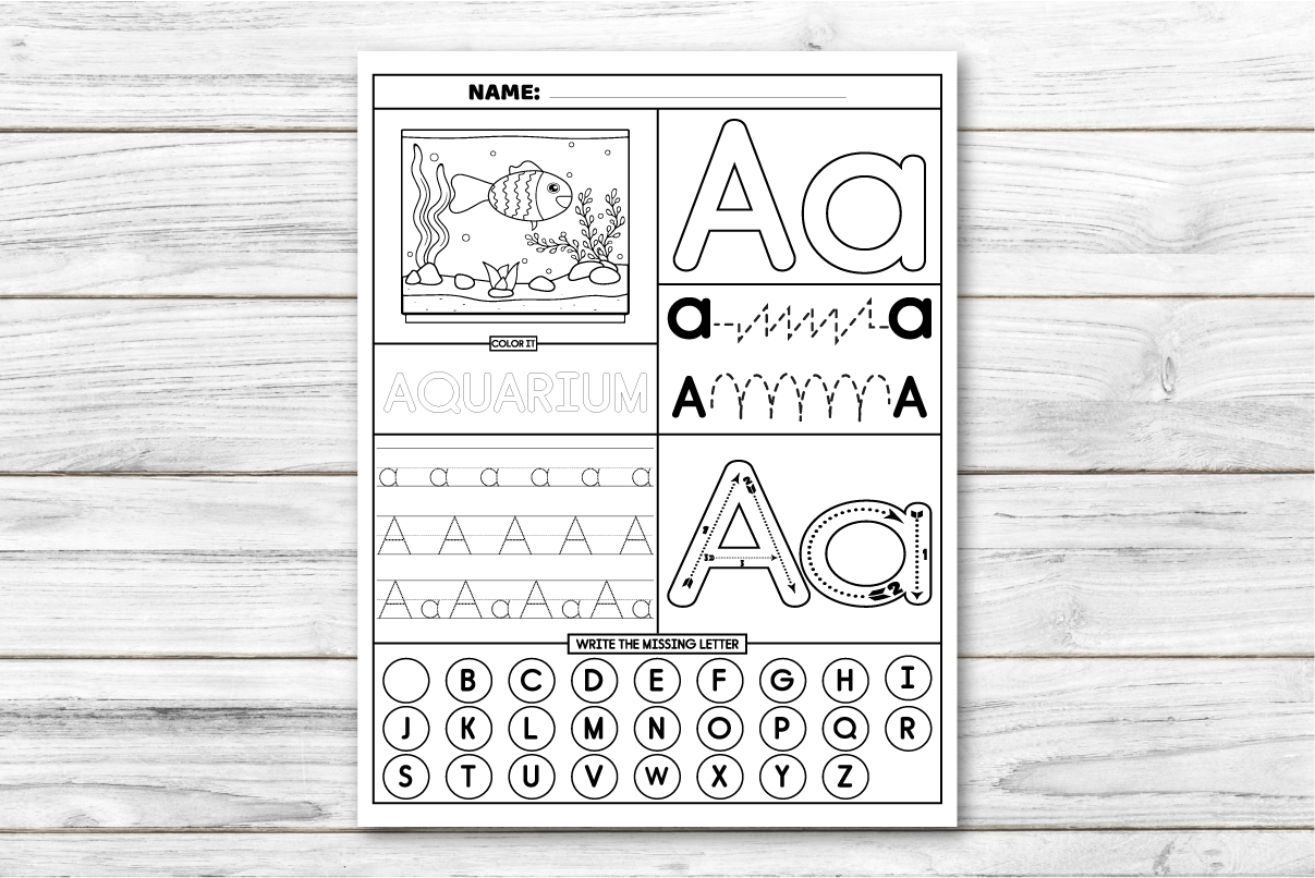 Alphabet Letter Handwriting Practice a Graphic by MOF92 · Creative Fabrica