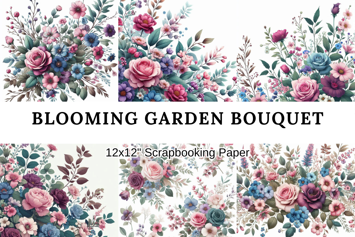 Blooming Garden Bouquet Elegance Lace Graphic by Jacky Studio ...