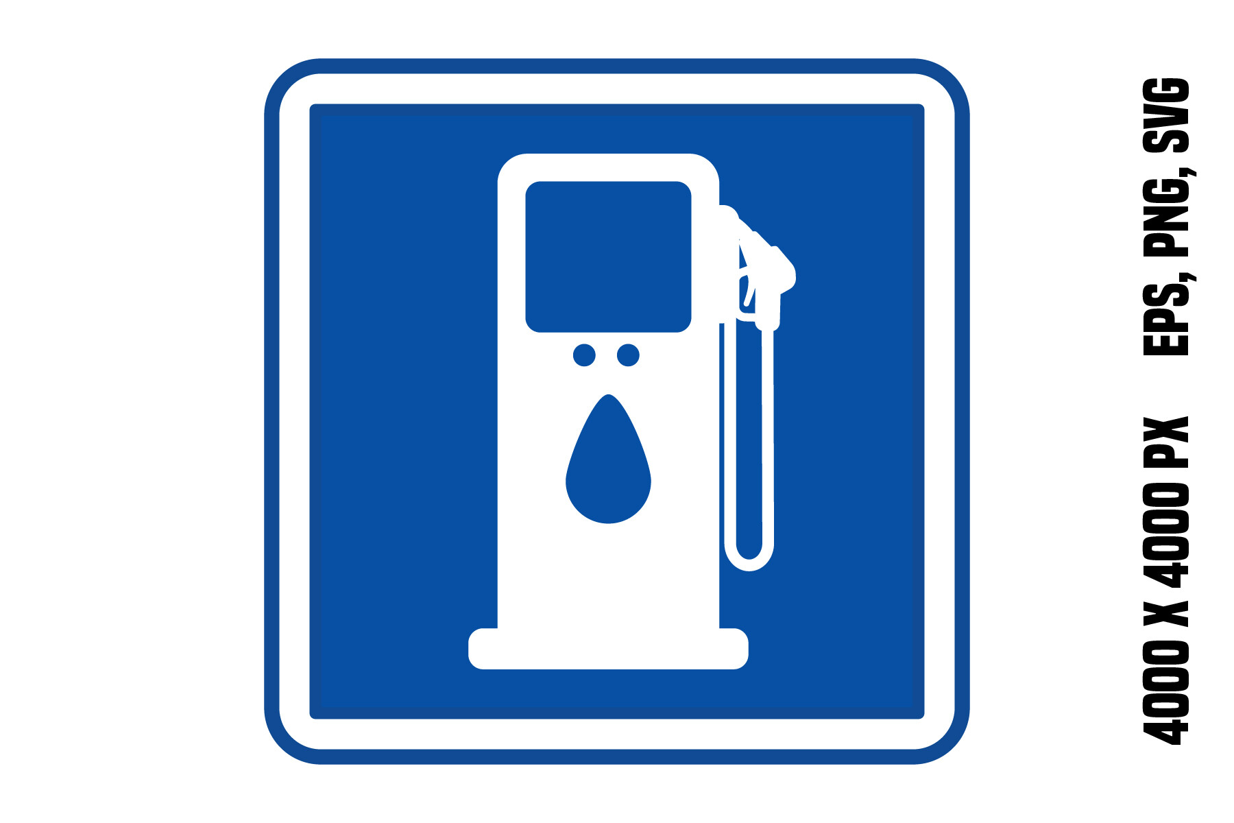 Blue Filling Station Sign Graphic by YuliDor · Creative Fabrica