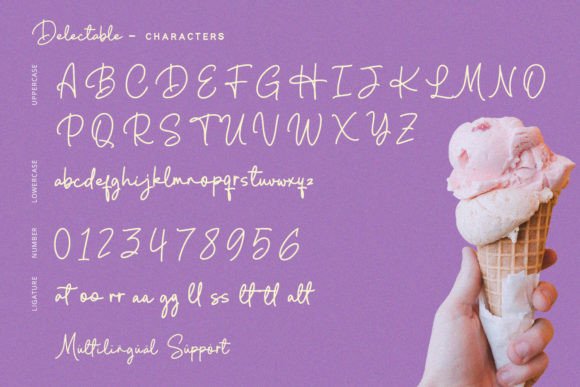 Delectable Font PNG with transparent background - Preview 4
