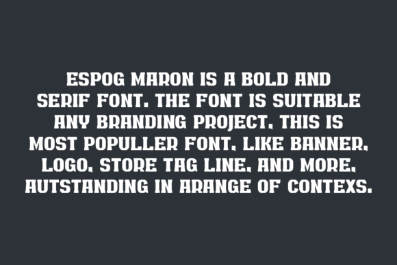 Espog Maron Font PNG with transparent background - Preview 5