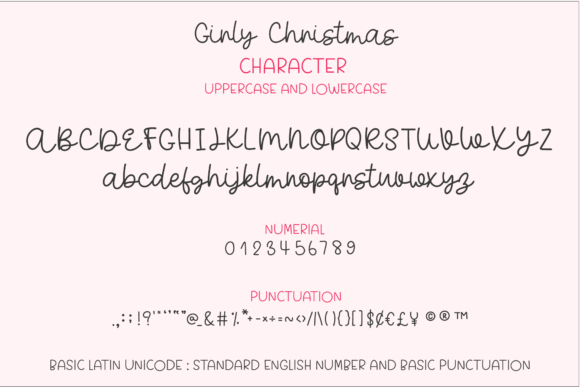 Girly Christmas Font PNG with transparent background - Preview 1