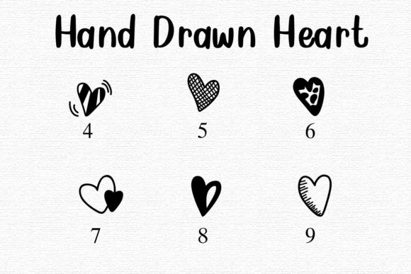 Hand Drawn Heart Font - Preview 3