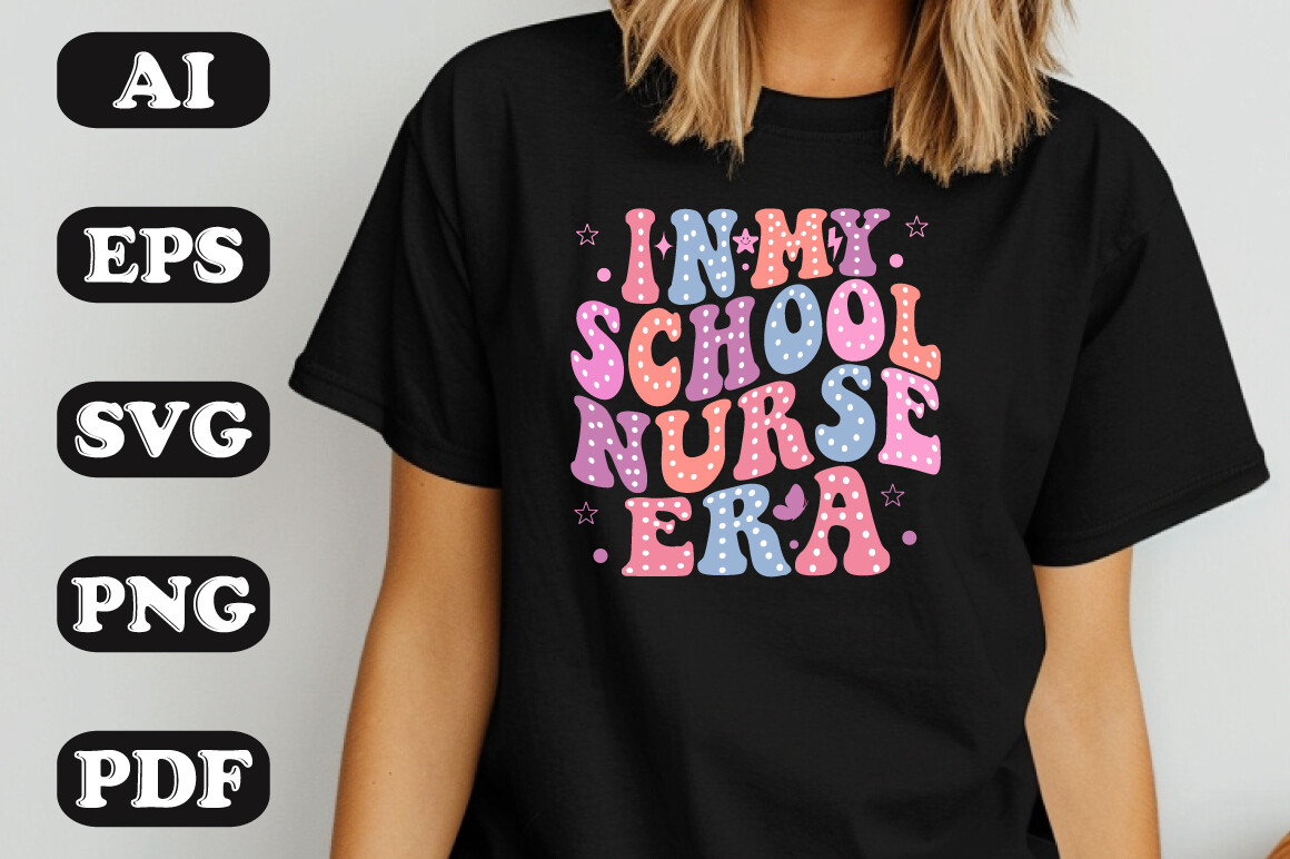 In My School Nurse Era Wavy SVG T-shirt Graphic by sujon1638 · Creative ...