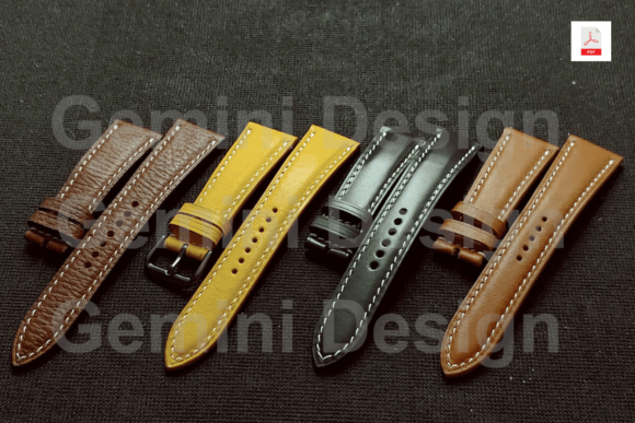 Leather Pattern Watch Strap 24 Sizes