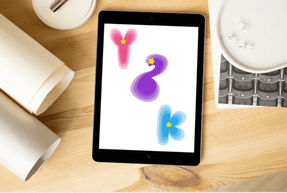Rain Bow Font PNG with transparent background - Preview 5