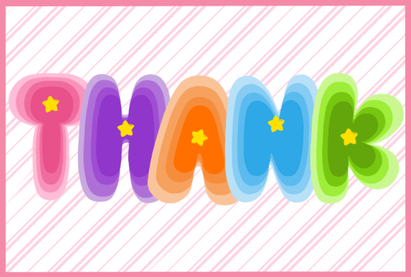 Rain Bow Font PNG with transparent background - Preview 6