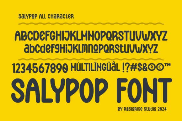 Salypop Font PNG with transparent background - Preview 1
