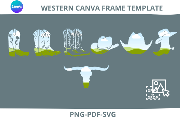 Western Canva Frame Template
