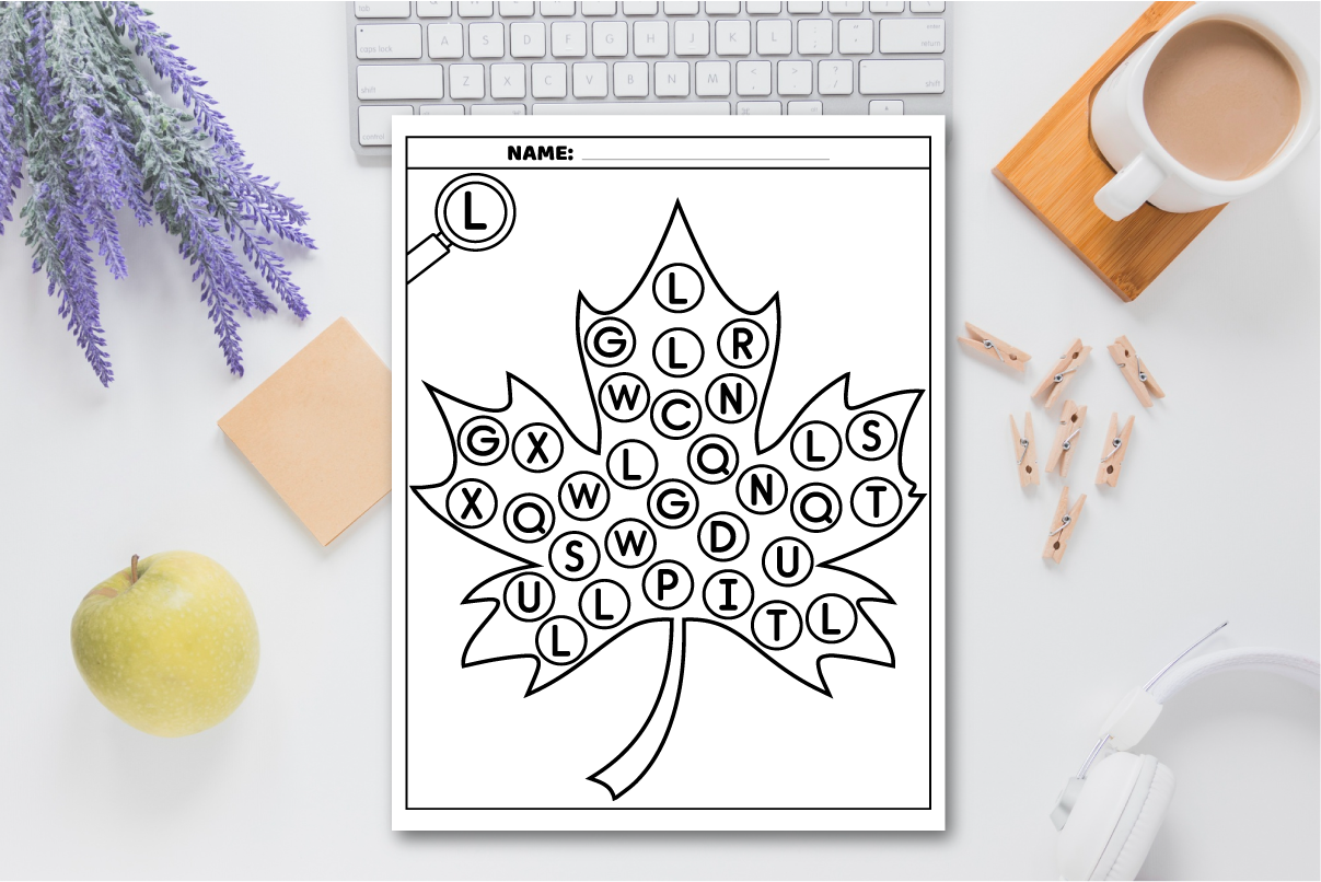 Alphabet Letter Recognition Activity L Graphic by MOF92 · Creative Fabrica