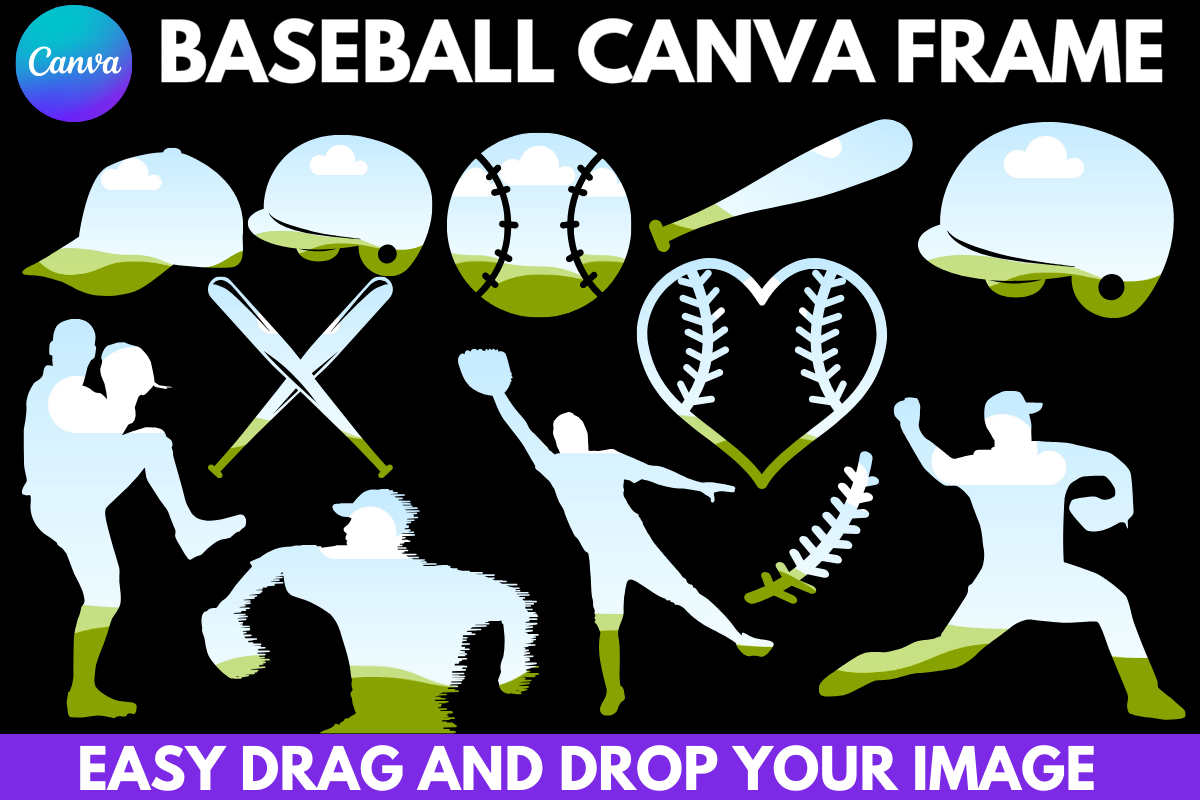 Baseball Canva Frame Bundle Graphic by Carrot Land Studio · Creative ...