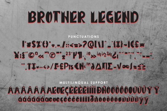 Brother Legend Font - Preview 6
