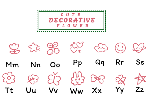 Cute Decorative Flower Font - Preview 2