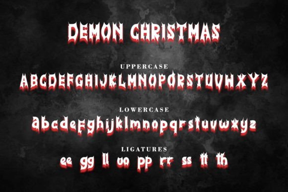 Demon Christmas Font - Preview 4