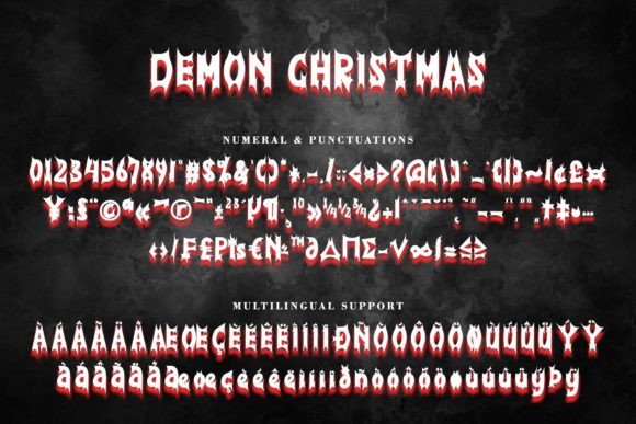 Demon Christmas Font - Preview 5