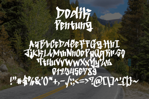 Dodik Pentung Font PNG with transparent background - Preview 1