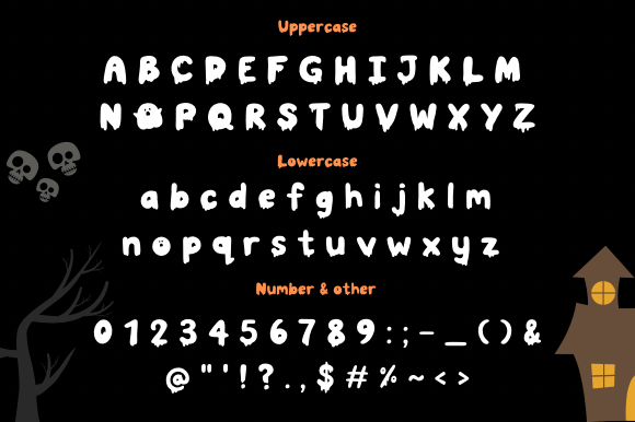 Halloween Night Font PNG with transparent background - Preview 5