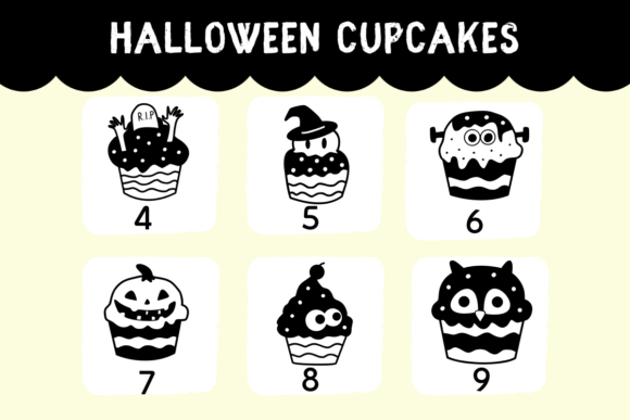 Halloween Cupcakes Font PNG with transparent background - Preview 3