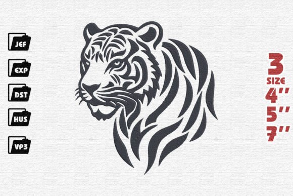 Tribal Tiger Embroidery