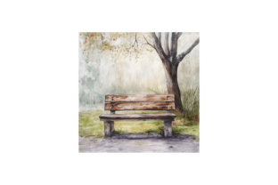 Watercolor Wooden Bench Background Graphic by pcudesigns · Creative Fabrica