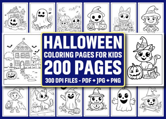200 Halloween Coloring Pages for Kids