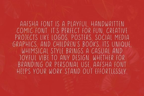 Aafsha Font - Preview 3