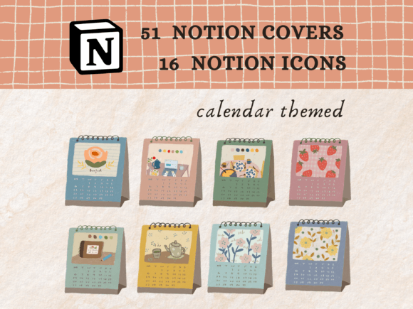 Calendar Notion Icons and Notion Covers