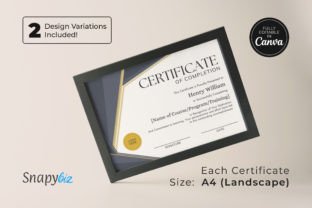 Certificate of Completion Canva Template Graphic by SnapyBiz · Creative ...