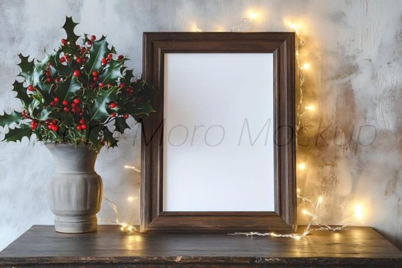 Christmas Frame Mockup PNG Graphic Frames & Posters By Moro Moro