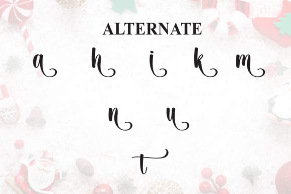 Christmas Graduate Font PNG with transparent background - Preview 6
