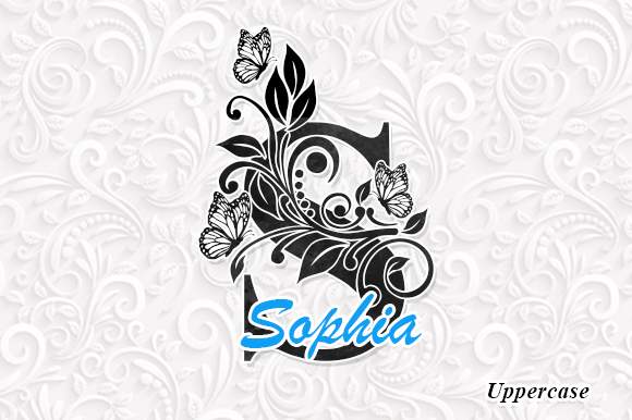Clarissa Monogram Font PNG with transparent background - Preview 1