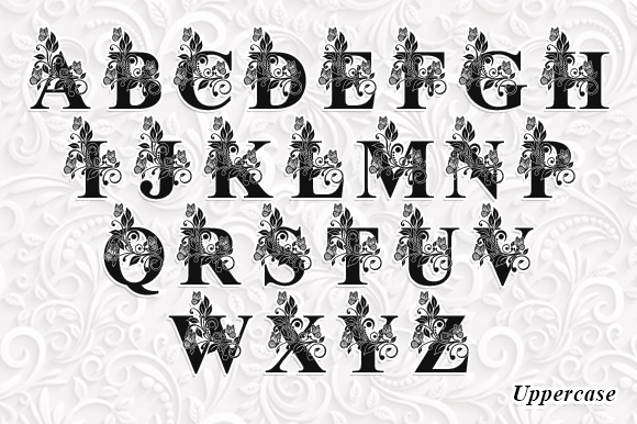 Clarissa Monogram Font PNG with transparent background - Preview 3