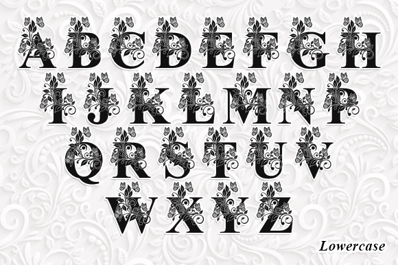 Clarissa Monogram Font PNG with transparent background - Preview 4