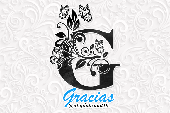 Clarissa Monogram Font PNG with transparent background - Preview 5