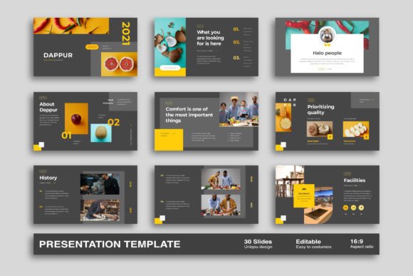 Preview of Interactive Food Presentation Templates food presentation template