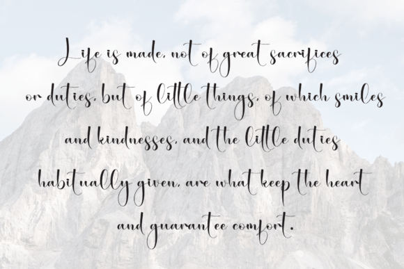 Kamala Mountain Font font preview - 5