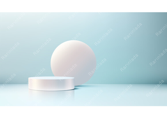 Minimal 3D Circular Podium and Circle Graphic by rarinlada · Creative ...