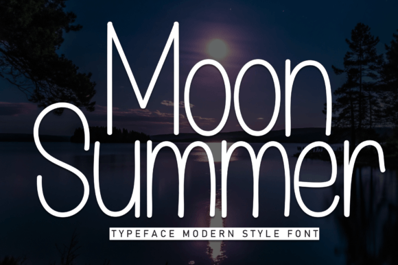 Moon Summer Display Font By Strongkeng Old