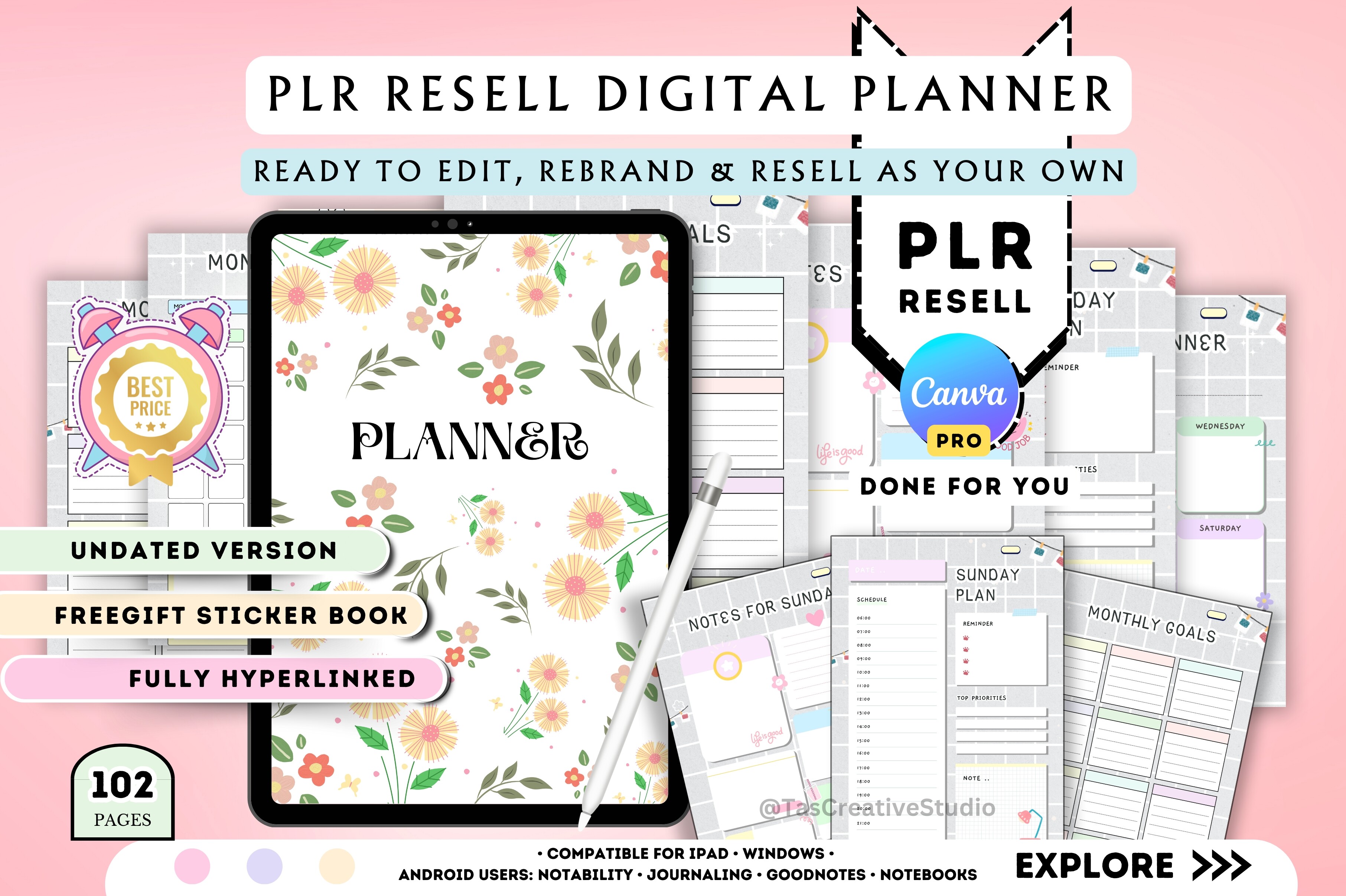 PLR Digital Planner - Canva Template