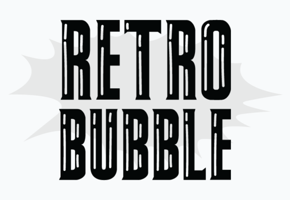 Retro Bubble Font PNG with transparent background - Preview 1